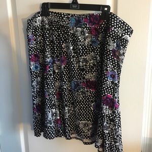 Torrid Polka Dot/Floral Skater Skirt